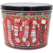 Christmas Stockings-2 Gallon Tin + Popcorn Selections